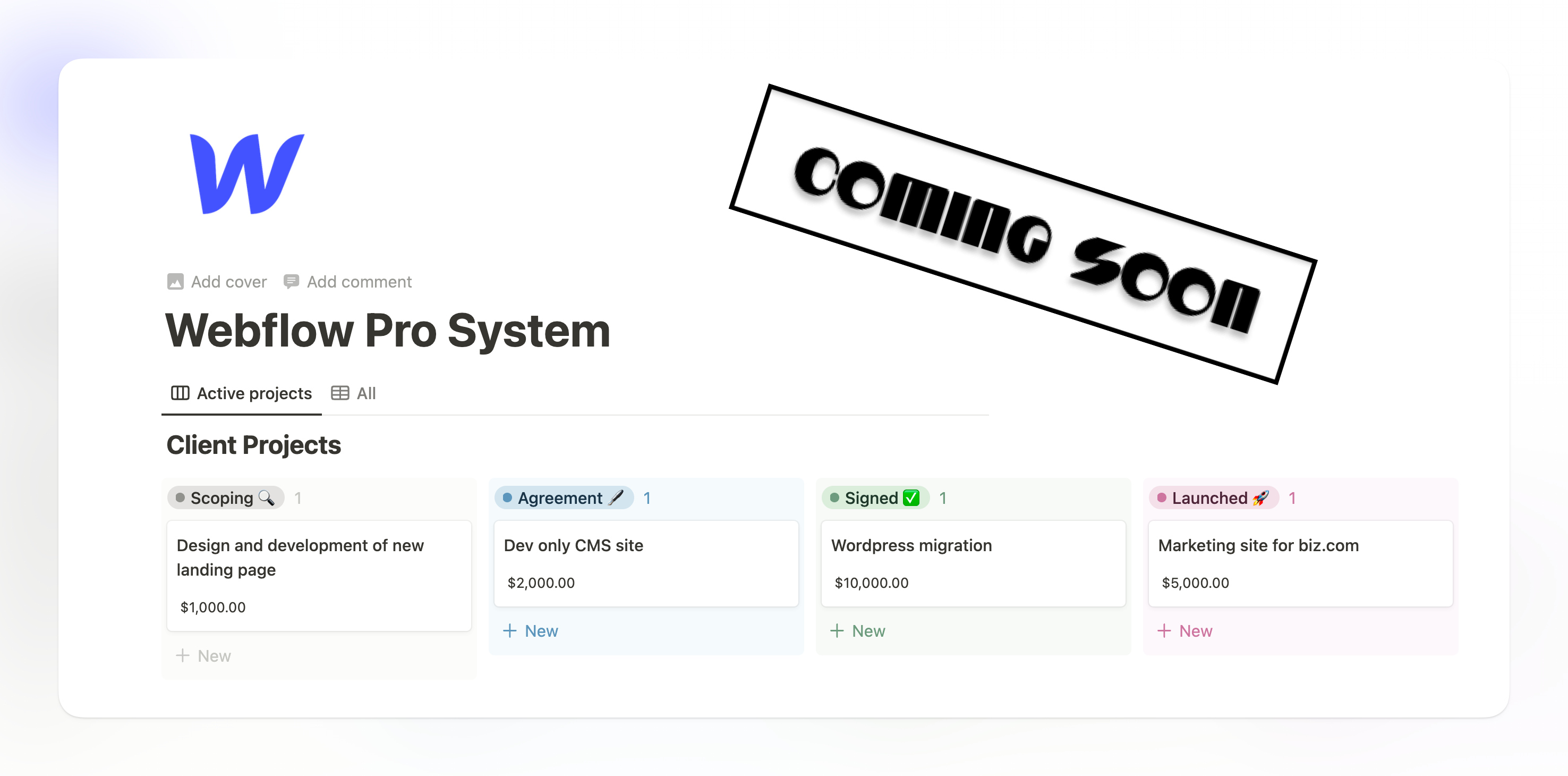 Webflow Pro System screenshot
